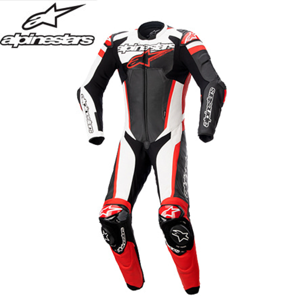 GP IGNITION LEATHER SUIT 1 PC ASIA  BLACK/WHITE/BRIGHT RED